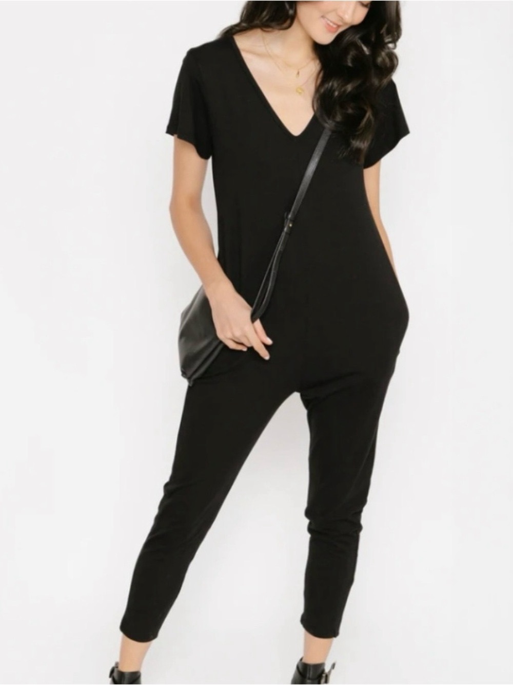 Smash + Tess Sunday Romper | Short Sleeve | V Neck | Size Medium